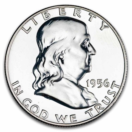 1956 franklin half dollar - franklin,