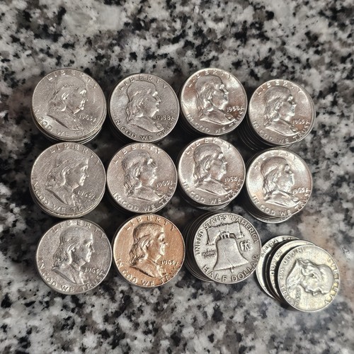 Silver franklin half - silver,