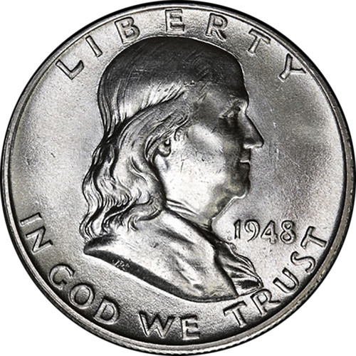 1948 franklin half dollar - 1948-p,